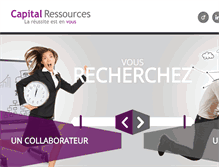 Tablet Screenshot of capitalressources.com